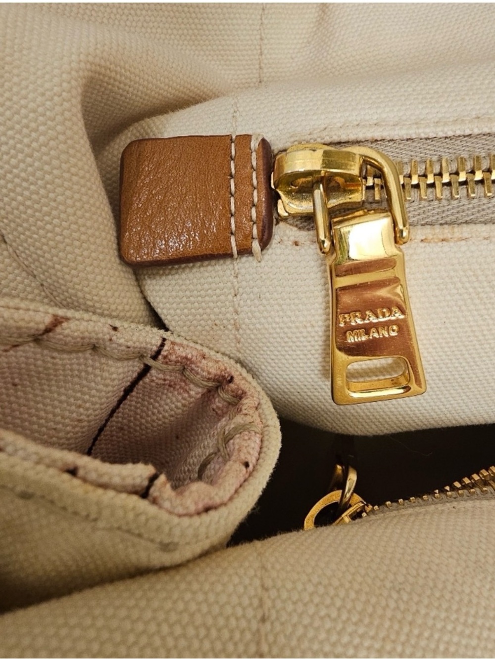 Prada Stampata Canapa Canvas Tote - Picture 11 of 13